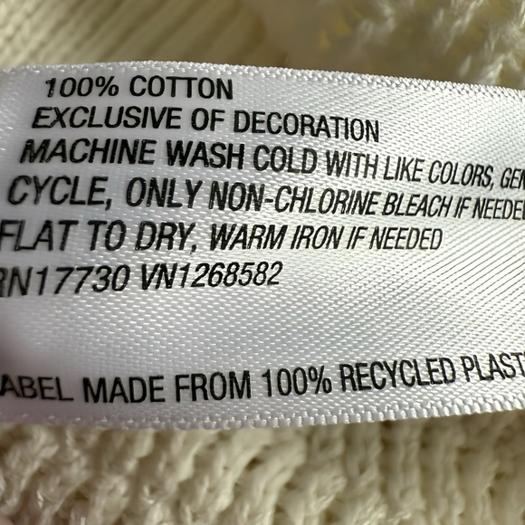 Wild Fable Crochet Knit Set White Hibiscus Skirt (M) & Crop Top (S) 100% Cotton - Picture 4 of 13